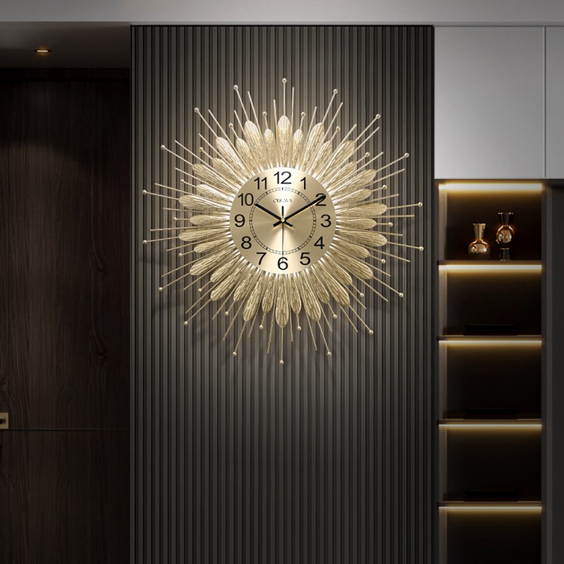 创意轻奢高级感钟表l挂钟2025新款静音石英钟现代简约艺术时钟挂