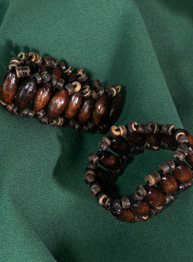 印第安素色手串手链佩戴简约天然