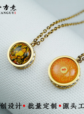 新非遗源头钛钢吊坠锁骨链轻时尚