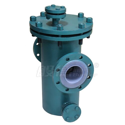 衬氟蓝式过滤器污SR-1371B6C提化工管道防腐法兰304滤网篮式快开