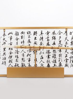 现代新中式毛笔架书房摆件样板房创意亚克力软装简约禅意玄关摆设