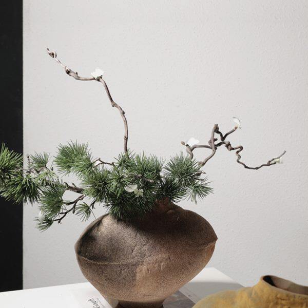 新中式日式手工陶罐花器诧寂风装饰品民宿酒店样板间陶瓷花瓶摆件