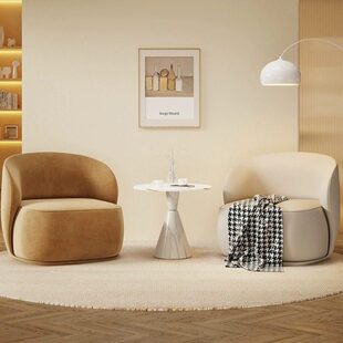 休闲个性单人沙发客厅阳台酒店民宿洽谈卡座单椅美容院休息区桌椅