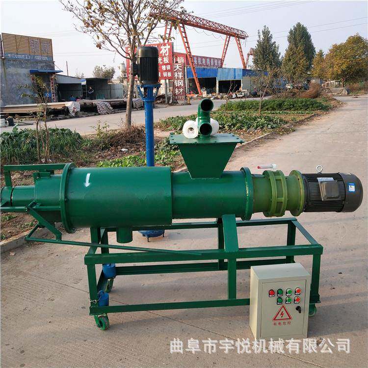 螺旋式干湿分离机斜筛式猪粪挤水机养殖场粪污处理设备