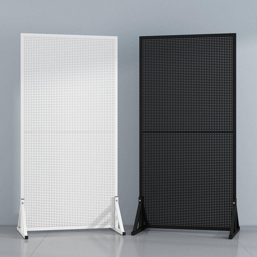 落地洞洞板带轮子饰品袜子展览挂货架五金工具置物架收纳配件