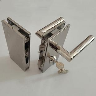 高隔断玻璃门锁镜光执手锁亮光面办公推拉玻璃门把手锁