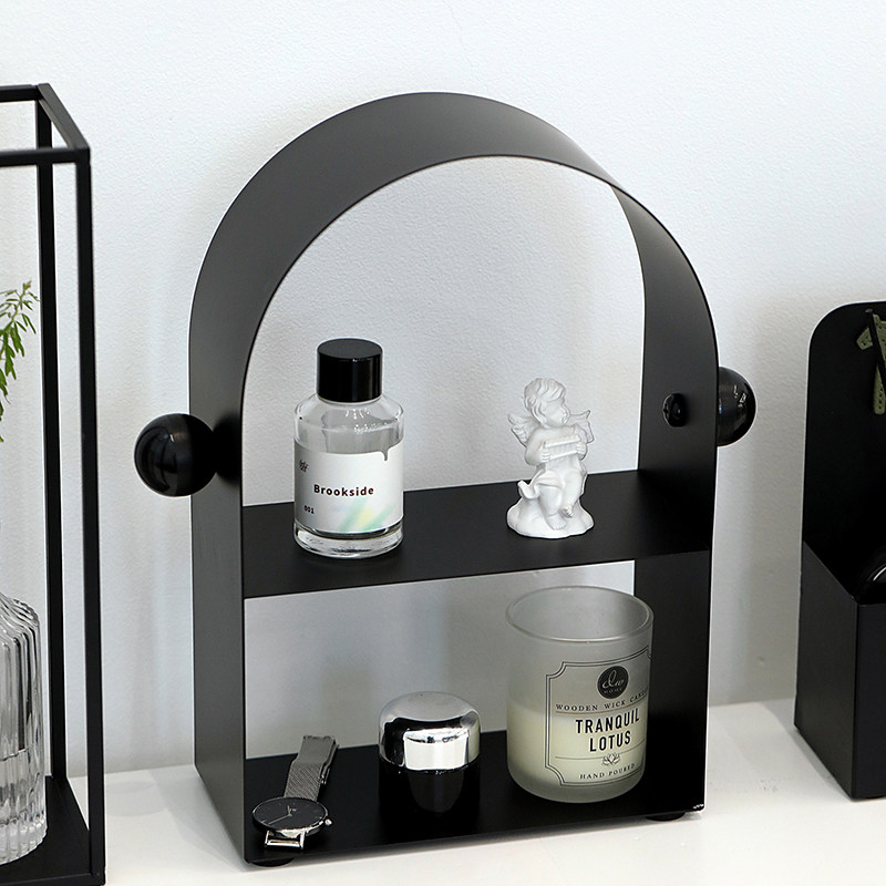 创意圆拱形置物架小球提手展示架 轻奢简约铁艺杯架 咖啡角收纳架,收纳整理,化妆品收纳架,淘宝优惠券,粉丝福利购,淘宝优惠卷