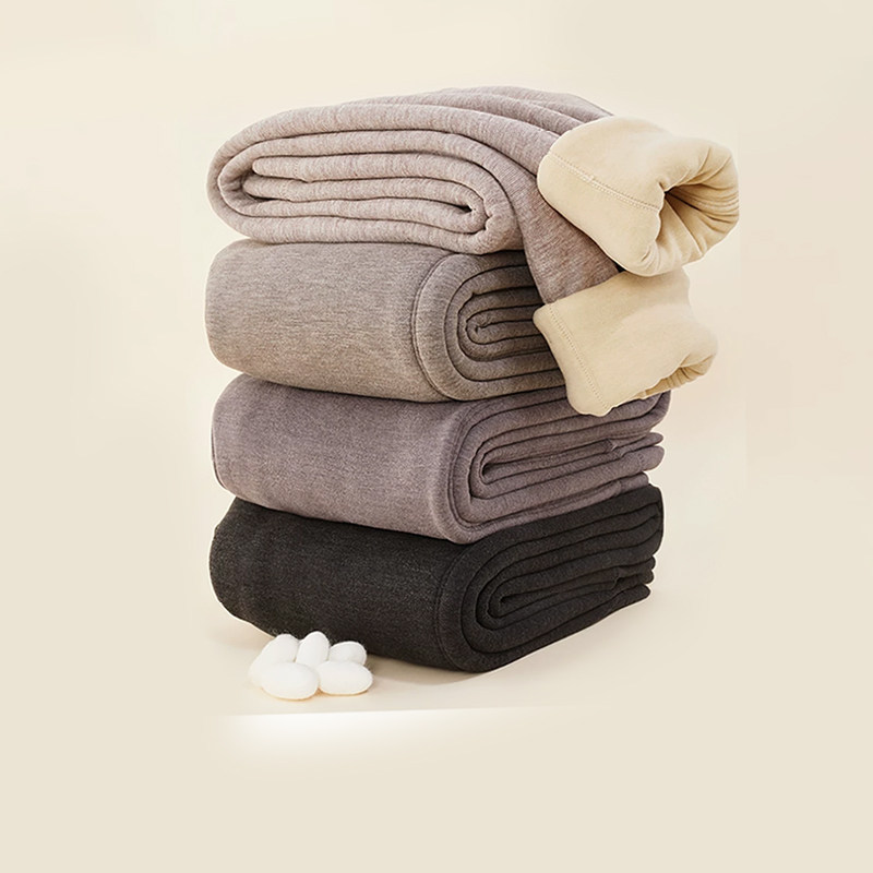追鱼儿童蚕丝保暖裤双层加厚