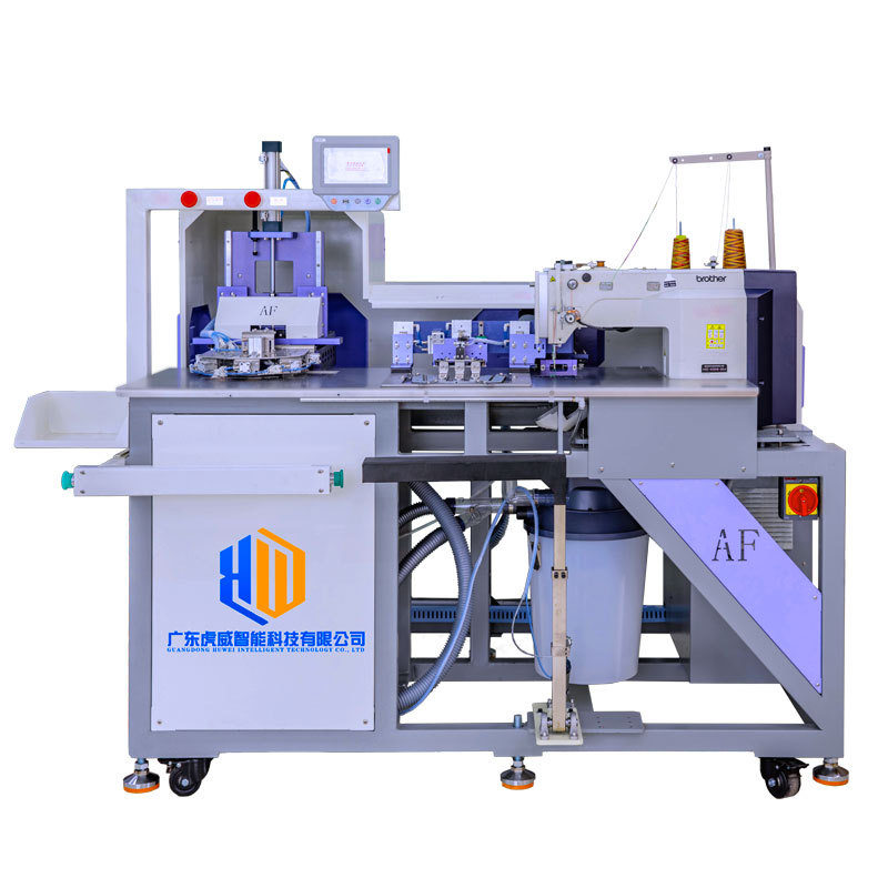 虎威全自动贴袋机牛仔卫衣家居服口袋缝纫设备服装机械设备厂家直