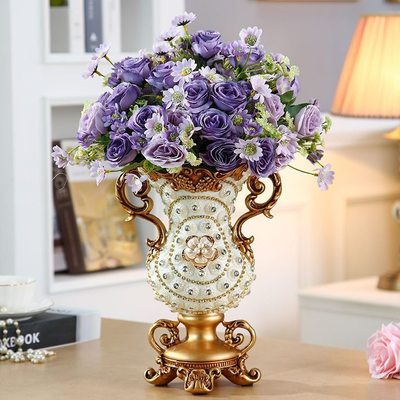 缘亿欧式奢华花客厅软装装饰品美式餐桌电视柜玄关摆件台面花