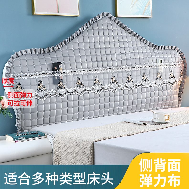 欧式床头套罩 弧形半圆异行 木床头 皮床头套罩 全包加厚2022新款