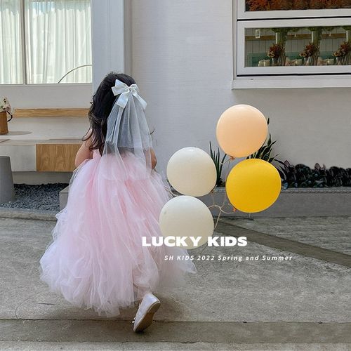 童装2023女童春装连衣裙夏网纱公主裙蓬蓬裙宝宝生日礼服洋气裙子