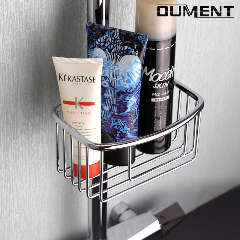 全铜花洒置物架 免打孔浴室网篮 淋浴房挂篮 卫生间洗澡间置物篮,家装主材,卫浴置物架,淘宝优惠券,粉丝福利购,淘宝优惠卷