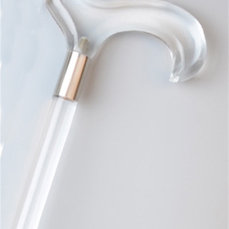 拐杖水晶手杖拐棍老人手杖亚克力户外拐杖木质防滑祝寿老年人礼品