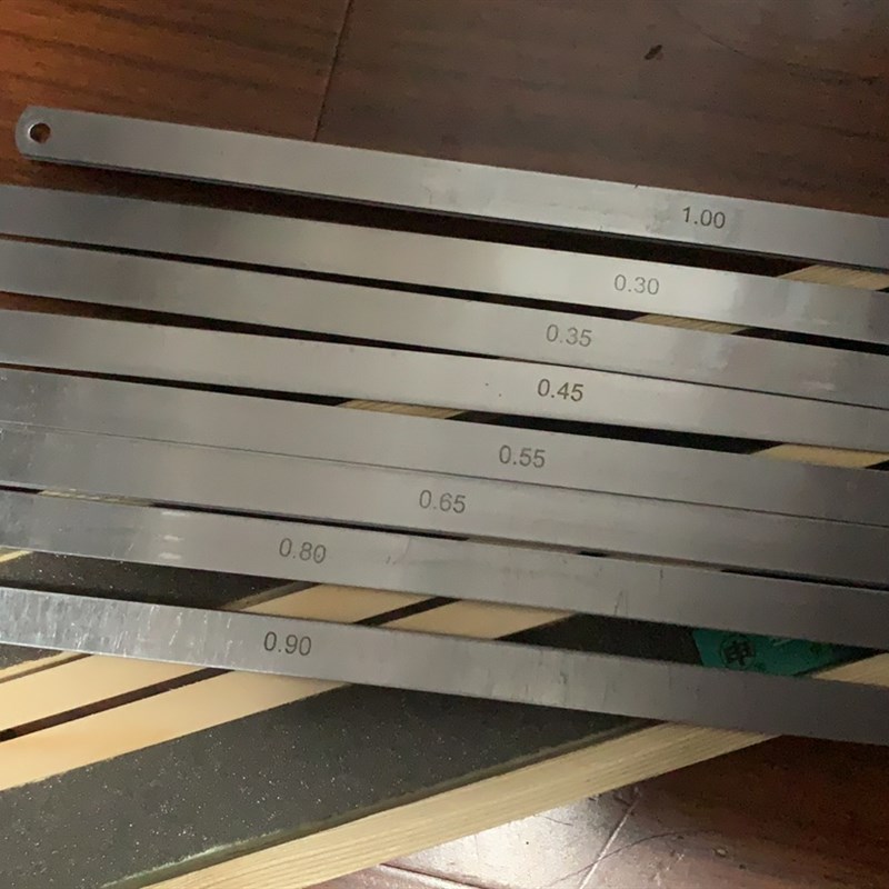 申申片500长气门间隙尺规0.02-1.0塞尺塑料尺间隙锈尺间隙不钢