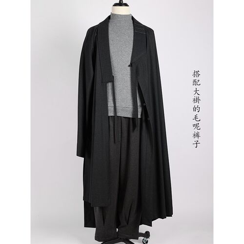 慈心缘秋冬季僧服大褂羊绒毛呢僧裤禅修打坐裤柔软保暖收口免绑腿
