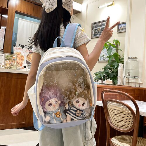 透明娃娃包日系娃娃双肩包书包学生大容量少女背包痛包30cm娃包