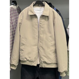 3918 柜529 简约休闲棉衣翻领宽松棉服夹克外套 男装 606 ZA秋冬季