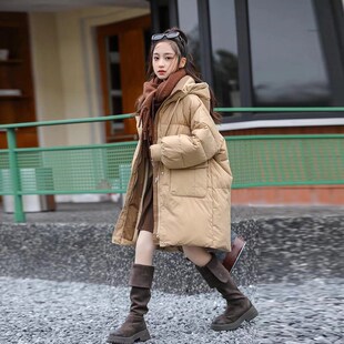 初中女生羽绒服冬季2024新款中学生女孩15岁儿童冬装大童加厚外套