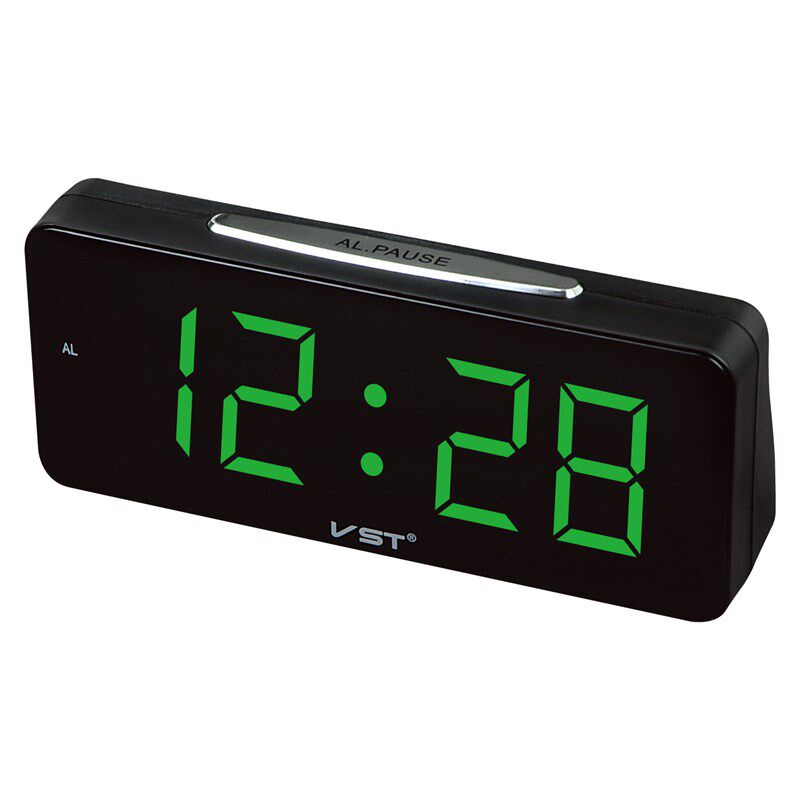 插电款LED时钟创意闹钟 静音夜光电子时钟 大屏幕座钟 家用台钟