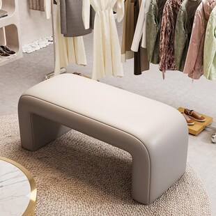 试衣间专用凳子女装服装店休息凳轻奢高级感沙发凳长条板凳换鞋凳