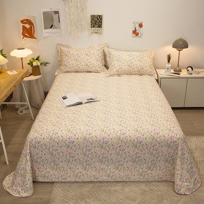 100%全棉加厚床单纯棉单件单人床棉麻男宿舍枕套单床单床上用品,床上用品,床单,淘宝优惠券,粉丝福利购,淘宝优惠卷