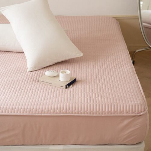 加高纯棉夹棉床笠 纯色加厚床护罩保护垫全棉1.5床/1.8床水洗斜纹