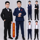 主持人礼服钢琴演出服正装 大码 男童加肥加大儿童西服套装 胖童西装
