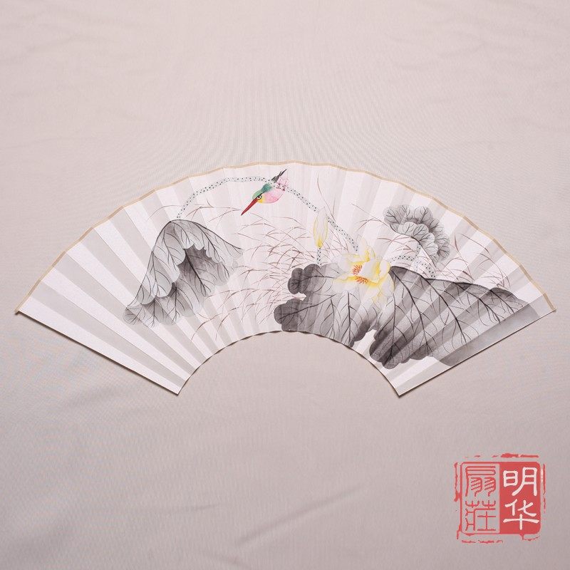 手绘扇面一面画一面空白9寸9.5寸中国风花鸟苏工折扇配件可定制字,居家日用,扇子,淘宝优惠券,粉丝福利购,淘宝优惠卷