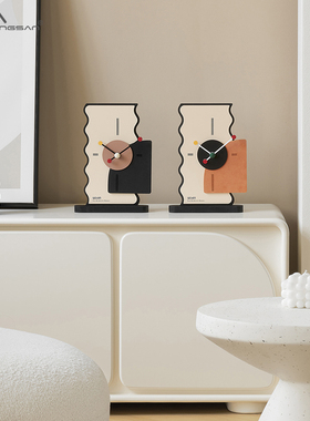 现代简约桌面座钟轻奢高档网红礼物摆件家居饰品书房卧室装饰品钟