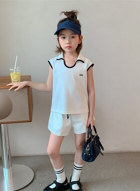 【小梨专享】女童套装2025新款洋派童装女孩运动套装两件套Q13656