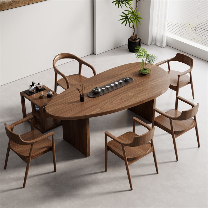 新中式实木d茶桌椅组合现代简约客厅家用办公室泡茶桌2025新款高