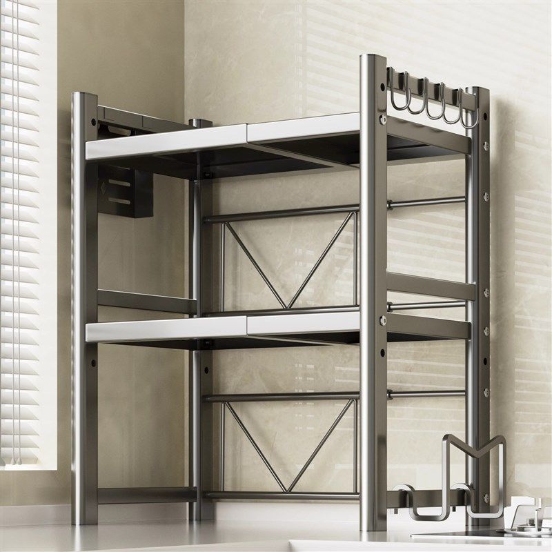 加粗可伸缩厨房微波炉置物架烤箱架子多K功能台面桌上多层收纳架,厨房/烹饪用具,微波炉置物架,淘宝优惠券,粉丝福利购,淘宝优惠卷