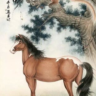 国画猴子马上封侯竖版玄关中堂书房办公室中式装饰画宣纸画绢布画