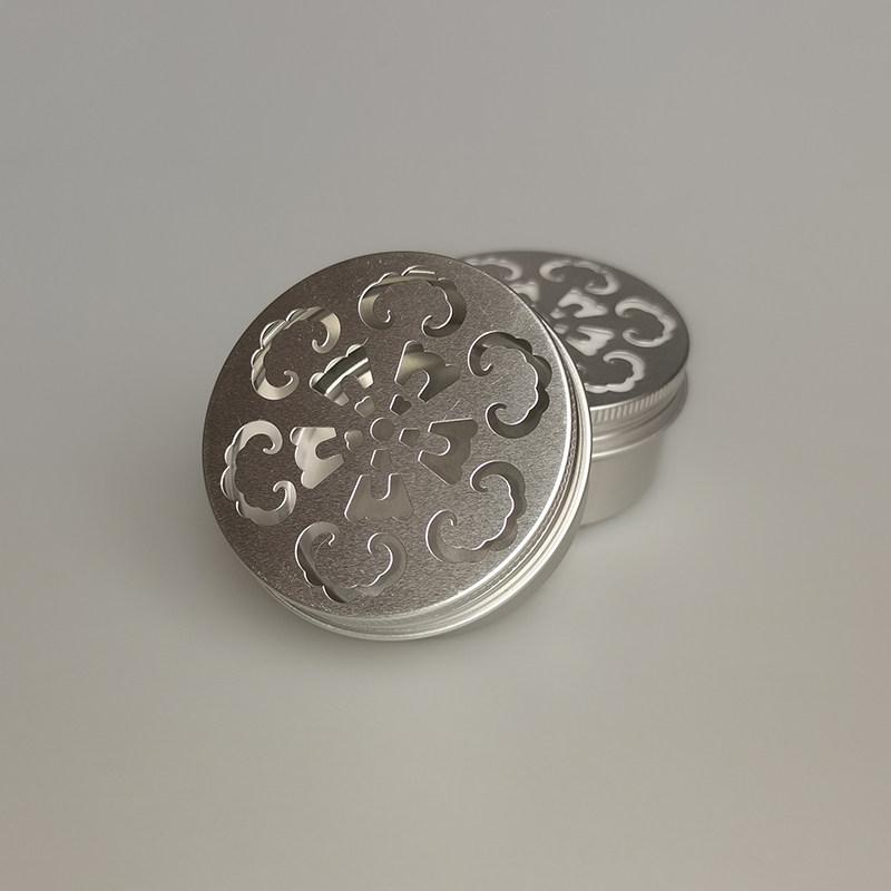 4个80g螺纹镂空铝盒 香珠香熏蜡D烛罐净化膏镂空香薰香粉香膏盒,包装,金属盒包装,淘宝优惠券,粉丝福利购,淘宝优惠卷