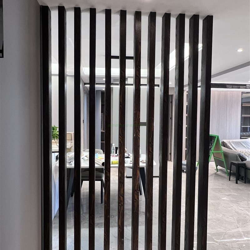 品质进品生态木方通立柱客厅隔断假梁玄关屏风吊顶V绿.可木方管塑