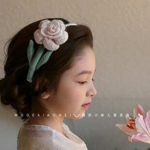 韩国儿童发箍女甜美可爱气质花朵珍珠发卡发饰小女孩公主头箍头饰