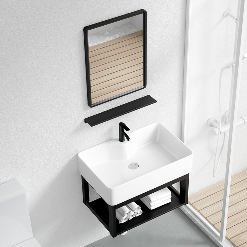 小户型挂墙式洗手盆化妆室简易洗脸盆壁挂式阳台洗手池陶瓷一体盆,家装主材,挂墙式洗脸盆,淘宝优惠券,粉丝福利购,淘宝优惠卷