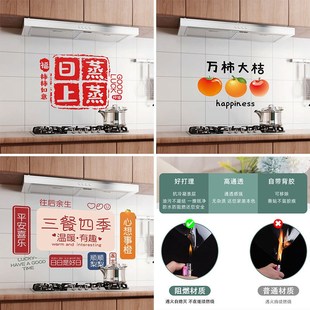 厨房防油贴纸乔迁之喜用品大全新居搬家2024新年布置龙年春节装 饰