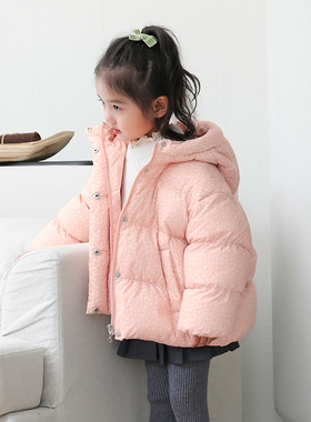 儿童羽绒服女童中小童加厚保暖90绒宝宝羽绒服1-3-6-8岁外套23107