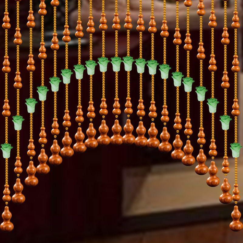 水晶门帘珠帘玄关隔断帘卧室卫生间桃木葫芦白菜门帘免打孔门帘子,居家布艺,珠帘/挂帘,淘宝优惠券,粉丝福利购,淘宝优惠卷