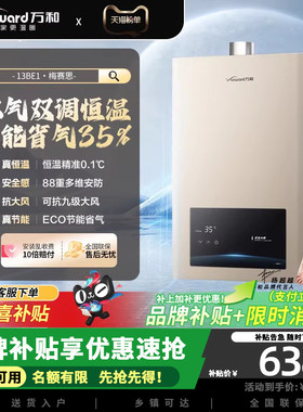 万和BE1燃气热水器13升家用水气双调恒温节能防冻天然气精准控温