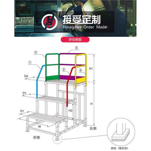 可定制款组装式仓储车间用便捷移动作业台(欧标承重150KG)