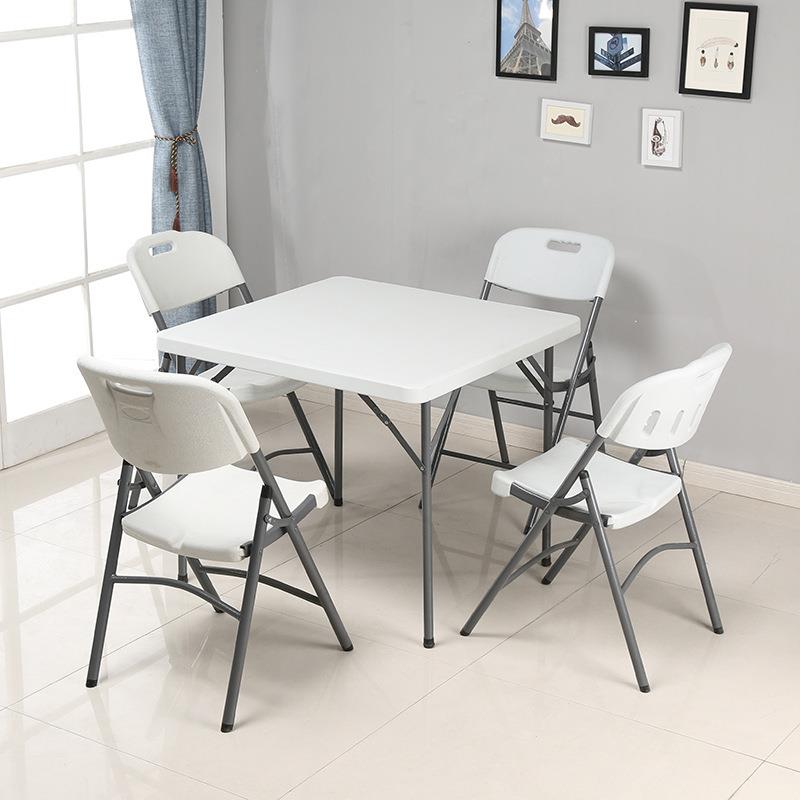 折叠桌户外便携式方桌简易摆摊学习桌子塑料餐桌椅收纳免安装现代
