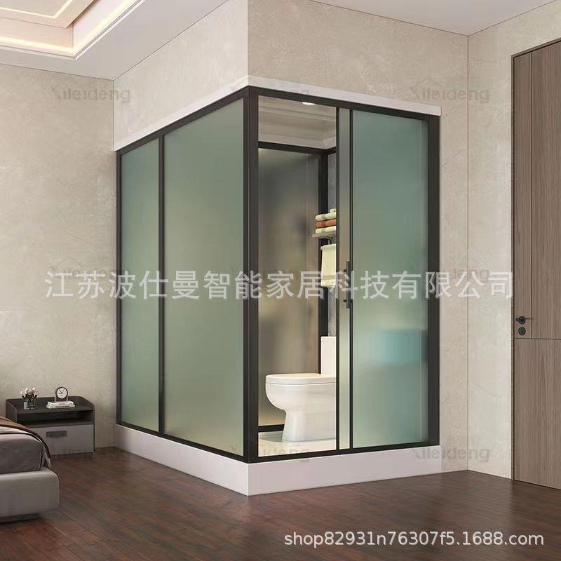 整体淋浴房一体式家用简易集成厕所干湿分离smc整体长方形浴室