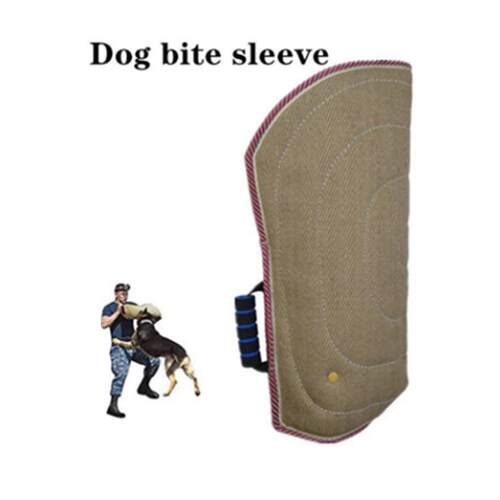 训犬斜纹黄麻加厚护袖德牧马犬训练开口袖训犬扑咬袖训狗用品