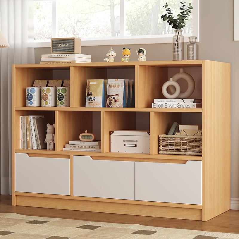 书架落地家用多功能收纳置物架客厅大容量多层展示储物柜简易书柜