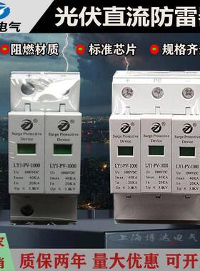 雷太光伏直流电泳浪涌保护器LY1-PV1000V汇流箱防雷器2P3P40KA