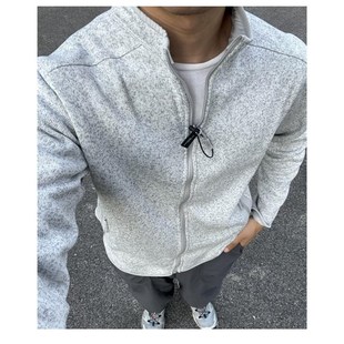 休闲百搭透气春秋卫衣开衫 情侣款 夹克 女款 立领户外抓绒衣外套男款