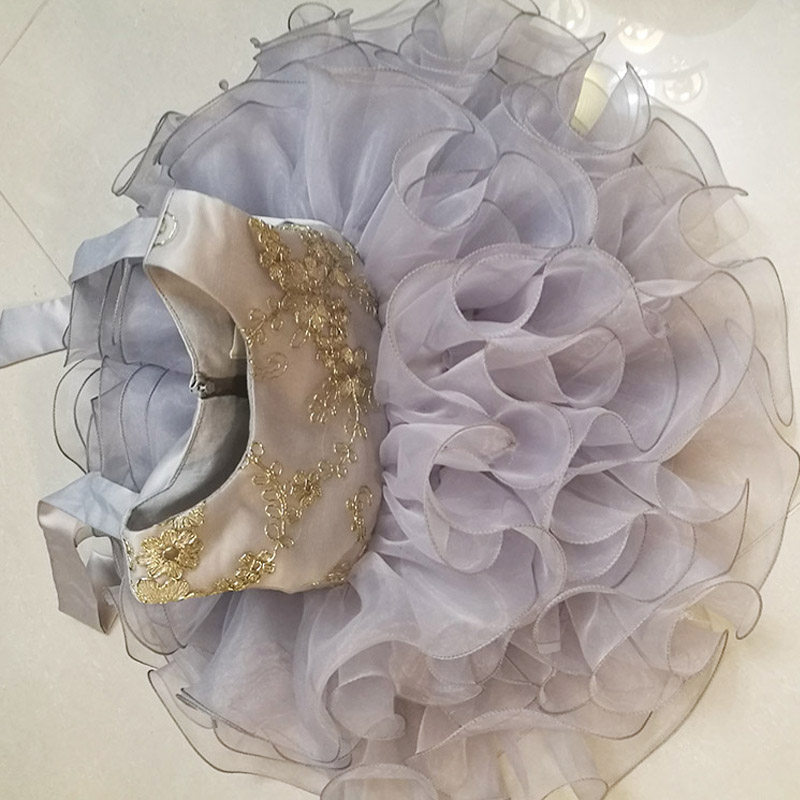 儿童礼服女童洋气纱裙婴儿婚纱周岁女宝宝公主裙花童婚礼小女孩裙